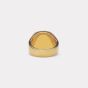IX Cushion Green Marble Signet Ring - Gold DMN0282GDGRMA