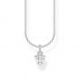 Thomas Sabo White Stone Heart Necklace in Silver KE2105-051-14-L45V
