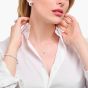 Thomas Sabo Halo Pendant Necklace - Silver with White Zirconia - KE2279-051-14-L45