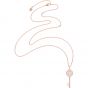 Swarovski Sparkling Dance Key Pendant, White, Rose Gold Plating 5469120