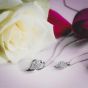 Kit Heath Desire Precious White Topaz Small Heart Necklace