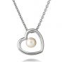 Jersey Pearl Kimberley Selwood Silver and Pearl Heart Pendant 1605839