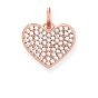 Thomas Sabo Pavé Zirconia Heart Pendant - Rose Gold LBPE0022-416-14