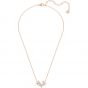 Swarovski Lilia Butterfly Necklace - White and Rose Gold Tone 5636422