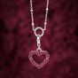 Thomas Sabo Charm Pendant - Hot Pink Open Heart 1476-639-10