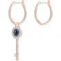 Swarovski Symbolic Pierced Earrings, Mini Hoop, Rose Gold Plating 5497667