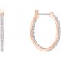 Swarovski Symbolic Pierced Earrings, Mini Hoop, Rose Gold Plating 5497667