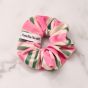 Amelia Scott Lucy Scrunchie - Velvet Candy Stripe Pink and Green