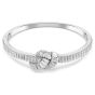 Swarovski Matrix Bangle Baguette Cut Knot - White with Rhodium Plating - 5727120