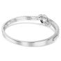Swarovski Matrix Bangle Baguette Cut Knot - White with Rhodium Plating - 5727120
