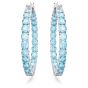 Swarovski Matrix Hoop Earrings - Blue with Rhodium Plating 5647446