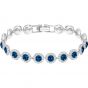 Swarovski Angelic Bracelet, Blue, Rhodium Plating 5480484