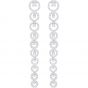 Swarovski Creativity Pierced Earrings, White, Rhodium Plating 5414715 