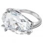 Swarovski Mesmera Asymmetrical Ring - White with Rhodium Plating 5610376 5600856  5610378