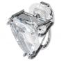 Swarovski Mesmera Single Clip Earring Delta Cut - White with Rhodium Plating-5600753