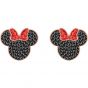 Swarovski Mickey & Minnie Pierced Earrings, Black, Rose Gold Plating 5446390
