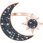 Swarovski Symbolic Moon Ring, Multi-Coloured, Rose Gold Plating 5499613