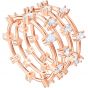 Swarovski Penelope Cruz Moonsun Cluster Ring, White, Rose Gold Plating 5486804, 5486602, 5486806, 5486818