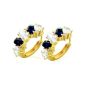 Shyla Nila Hoop Earrings - Blue and White
