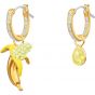 Swarovski No Regrets Banana Pierced Earrings, Multi-Coloured, Gold Plating 5453571