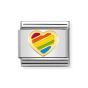 NOMINATION Classic SYMBOLS Steel Enamel and 18k Rainbow Heart - 030272_54