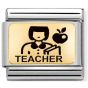 Nomination Classic Composable Charm - 18k Gold Teacher