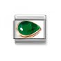 Nomination Classic Faceted Zirconia Right Teardrop Charm 9k Rose Gold Green - 430606_004