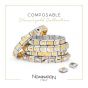 NOMINATION COMPOSABLE Classic ZODIAC in stainless steel with 18k gold and Cubic Zirconia Capricorn 030302_10