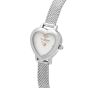 Olivia Burton Meant To Bee Mini Dial Heart Mother Of Pearl Silver Mesh Watch OB16MC74