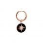 Olivia Burton North Star Black & Rose Gold Huggie Hoop Earrings OBJCLE53