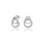 Olivia Burton Classic Interlink Drop Studs Silver OBJCOE220