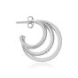 Olivia Burton Classic Multi Loop Hoop Earrings Silver OBJCOE246