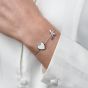 Olivia Burton You Have My Heart White And Silver Bee Chain Bracelet OBJLHB28