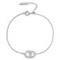 Olivia Burton Bejewelled Classics Rainbow Interlink Chain Bracelet Silver OBJRBB01