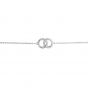 Olivia Burton Bejewelled Classics Rainbow Interlink Chain Bracelet Silver OBJRBB01