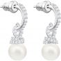 Swarovski Originally Pierced Drop Earrings, White, Rhodium Plating 5461080