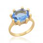 Shyla London Oval Claw Ring - Blue