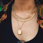 Daisy Peachy Chain Necklace - Gold RN08_GP