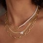 Ania Haie Gold Pearl Sparkle Chunky Chain Necklace - N043-05G