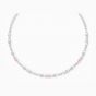 Swarovski Perfection Chaton Necklace, Pink, Rhodium-Plated 5515514