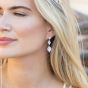 Ivory & Co Rochelle Crystal Pave Triple Drop Rhodium Earrings