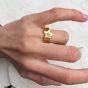 Shyla Roka Crystal and Gold Ring