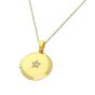 Round Gold and Zirconia Star Locket