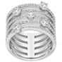 Swarovski Creativity Wide Ring, White, Rhodium Plating 5184239, 5184243, 5166812