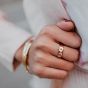 Annie Haak Samara Swarovski Rose Gold Ring, Clear Crystal - Large