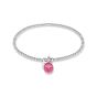 Annie Haak Santeenie Silver Charm Bracelet - Pink Silhouette Angel
