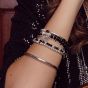 Annie Haak Seri Silver Bracelet with Jet Black Bead