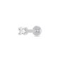 Scream Pretty Clear Stone Single Flat Back Earring - Silver