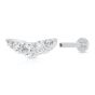 Scream Pretty Helix Curve Sparkling Single Flat Back Earring - Silver