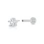Scream Pretty Sparkling Star Single Flat Back Earring - Silver